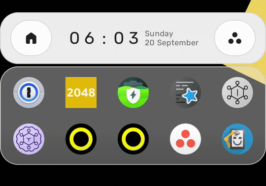 The Glance charging indicator going from empty to full.